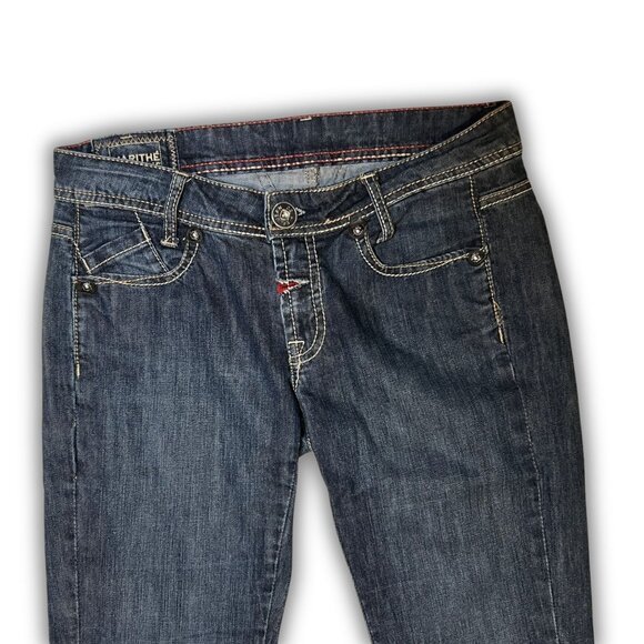 Marithe Francois Girbaud Denim Jeans Womens Size 28 Straight Leg Dark Wash Cotto - Picture 4 of 5